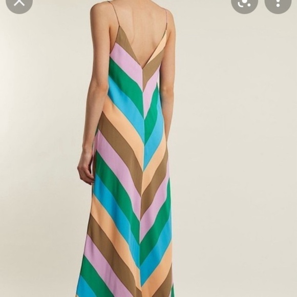 Tibi Julian Stripe Maxi Dress $695 size 12 - Picture 4 of 6